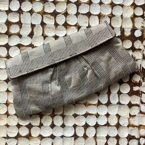 Sew Few Gray Plaid Clutch Evening Bag Sustainable fashion